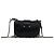 Prada Cahier Mini-Schultertasche aus Leder mit Logo und Kette Schwarz - Ansicht 3