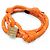 Pulseira com pingente laranja Miu Miu