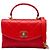 Borsa Chanel Red Small Quilted Lambskin Trendy Spirit Top Handle Bag Rosso
