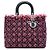 Dior Pink Large Tweed Cannage Fringe Lady Dior Rosa