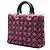 Dior Pink Large Tweed Cannage Fringe Lady Dior Rosa - vista 2