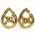 Orecchini a clip Chanel Gold CC placcati oro a goccia D'oro