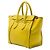 Céline Celine Mini Luggage Tote em couro de bezerro granulado amarelo - vista 2