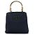 Prada Blue Tessuto Metal Handle Bag Navy blue