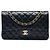 Chanel Black Medium Classic Lambskin Double Flap Schwarz