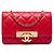 Chanel Red Medium Quilted Lambskin Golden Class Flap Vermelho