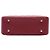 mala Chanel Knock On Wood em pele de cordeiro acolchoada vermelha com pega superior Vermelho - vista 3