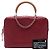 mala Chanel Knock On Wood em pele de cordeiro acolchoada vermelha com pega superior Vermelho - vista 7