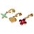 Pendientes Louis Vuitton Gold Gold Plated Enamel Sweet Monogram Push Back Dorado - vista 2