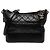 Chanel Gabrielle Crossbody in vitello invecchiato nero Medium