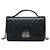 Chanel Black Medium Quilted Goatskin CC University Flap Nero