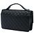 Chanel Black Medium Quilted Goatskin CC University Flap Nero - vista 2
