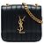 Autre Marque Saint Laurent Vicky Monogram Kettentasche aus schwarzem Lammleder Medium