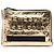 Clutch Chanel Je Ne Suis Pas En Solde in nappa metallizzata oro