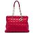Dior Red Large Lambskin Cannage Soft Zipped Lady Dior Shopping Tote