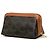 Céline Celine Beauty Case Small Triomphe in tela rivestita e pelle di vitello, Marrone - vista 2