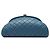 Clutch Chanel Timeless Kisslock in pelle di agnello matelassé blu