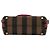 Borsa Satchel Fendi Large Pequin Canvas Marrone - vista 3