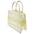 Dior White Medium Embroidered Canvas Toile de Jouy Soleil Lady D Lite Blanc Blanc cassé - vue 2