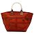 Hermès Red Toile H Plume Quadrige au Fil Steeple 31 Roja