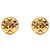 Chanel Gold CC vergoldete gesteppte runde Clip-On-Ohrringe Golden