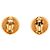 Chanel Gold CC vergoldete gesteppte runde Clip-On-Ohrringe Golden - Ansicht 2