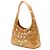 Borsa a tracolla in raso con decorazioni floreali dorate Prada D'oro - vista 2