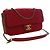Chanel Red Medium Quilted Mixed Fibers CC Eyelet Flap Vermelho - vista 11