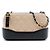 Clutch Gabrielle con doppia zip e catena Chanel in vitello invecchiato bicolore beige