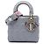 Dior Gray Small Lambskin Cannage My ABCDior Lady Dior Marrom
