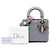 Dior Gray Small Lambskin Cannage My ABCDior Lady Dior Marrom - vista 7