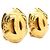 Chanel Gold CC vergoldete runde Clip-On-Ohrringe Golden - Ansicht 2