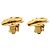 Chanel Gold CC vergoldete runde Clip-On-Ohrringe Golden - Ansicht 6