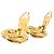Chanel Gold CC vergoldete runde Clip-On-Ohrringe Golden - Ansicht 7