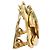Chanel Gold CC vergoldete runde Clip-On-Ohrringe Golden - Ansicht 8
