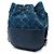 Borsa a secchiello Gabrielle Chanel in denim stampato blu e vitello trapuntato, Small - vista 2