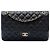 Chanel Black Jumbo Classic Caviar Double Flap Nero
