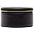 Étui à bijoux rond de voyage Chanel en cuir Caviar noir - vue 3