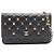 Chanel Black CC Quilted Studded Lambskin 18K Lucky Charms Wallet On Chain Nero