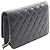 Chanel Black CC Quilted Studded Lambskin 18K Lucky Charms Wallet On Chain Nero - vista 2
