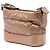 Chanel Gabrielle Hobo Small in pelle di vitello invecchiata metallizzata matelassé Marrone Bronzo - vista 2