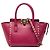 Sac cabas Valentino Rockstud Mini en cuir rose avec doubles anses
