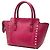 Sac cabas Valentino Rockstud Mini en cuir rose avec doubles anses - vue 2