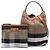 Borsa Secchiello Burberry Ashby in Tela Mega Check Brown Medium Marrone Marrone chiaro - vista 7