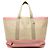 Borsa Tote Chanel Beige Large Bicolor Canvas Sports Ligne