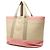 Borsa Tote Chanel Beige Large Bicolor Canvas Sports Ligne - vista 2