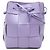 Borsa secchiello Bottega Veneta Small Nappa Maxi Intrecciato Cassette Viola Porpora Lavanda