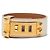 Pulseira Collier de Chien Hermès em Swift castanho e banhado a ouro Marrom Bege