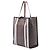 Saco Tote Vertical Burberry Brown TB Monogram E-Canvas Stripe Marrom - vista 2
