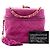 Sac Vanity Chanel en daim matelassé violet avec pompon - vue 7